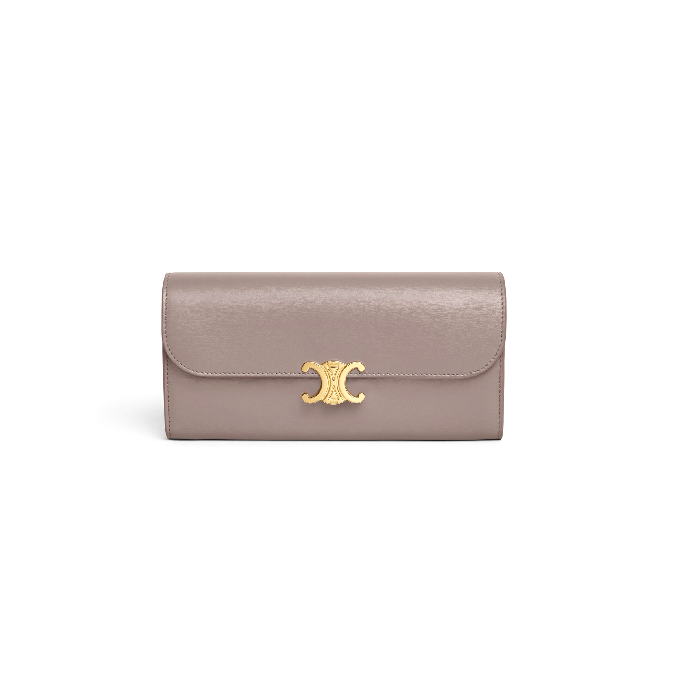 CELINE LARGE WALLET TRIOMPHE IN SHINY CALFSKIN 10E313DPV.10BL (19*10*3cm)